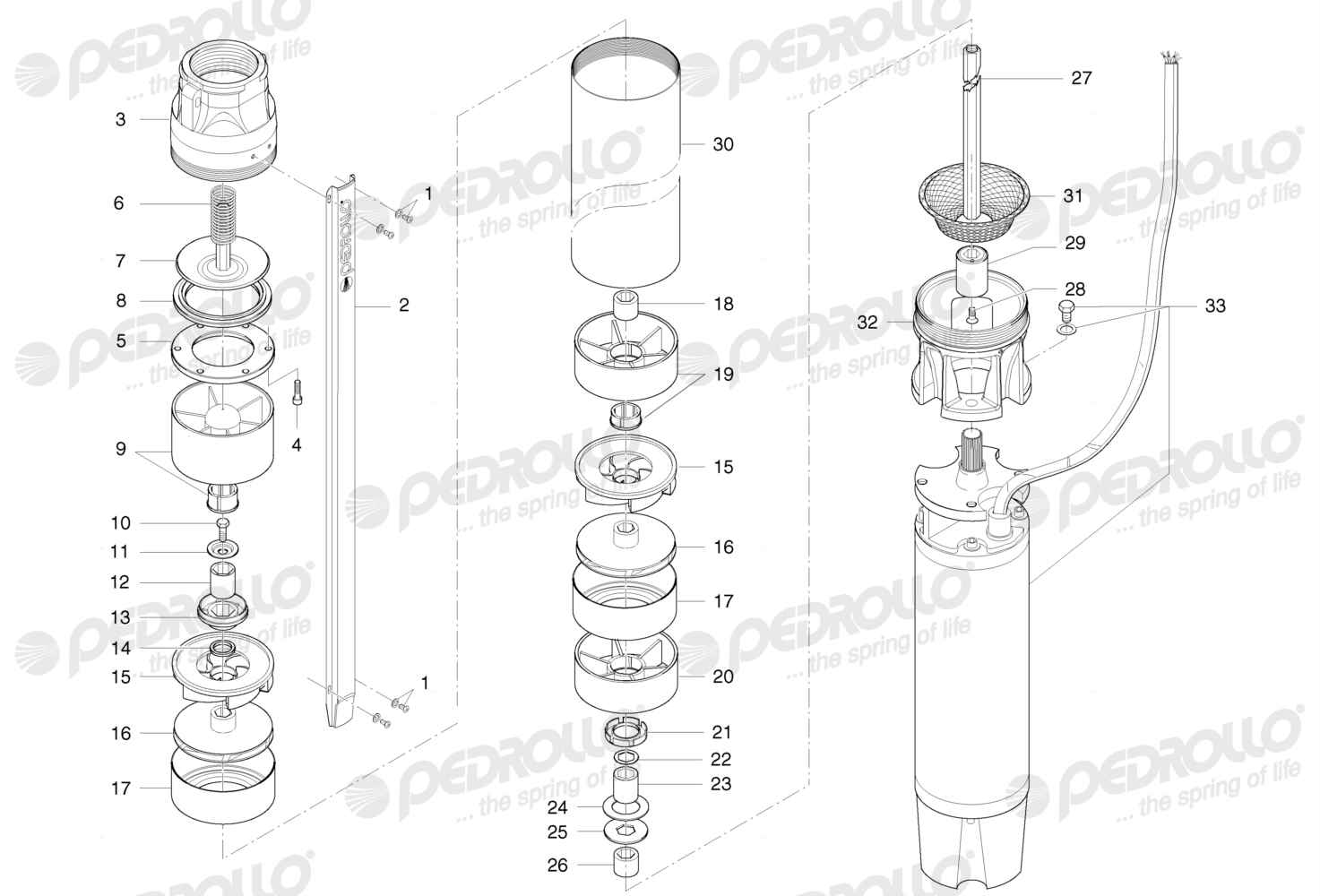 Despiece de la Pedrollo 6SR70G/150