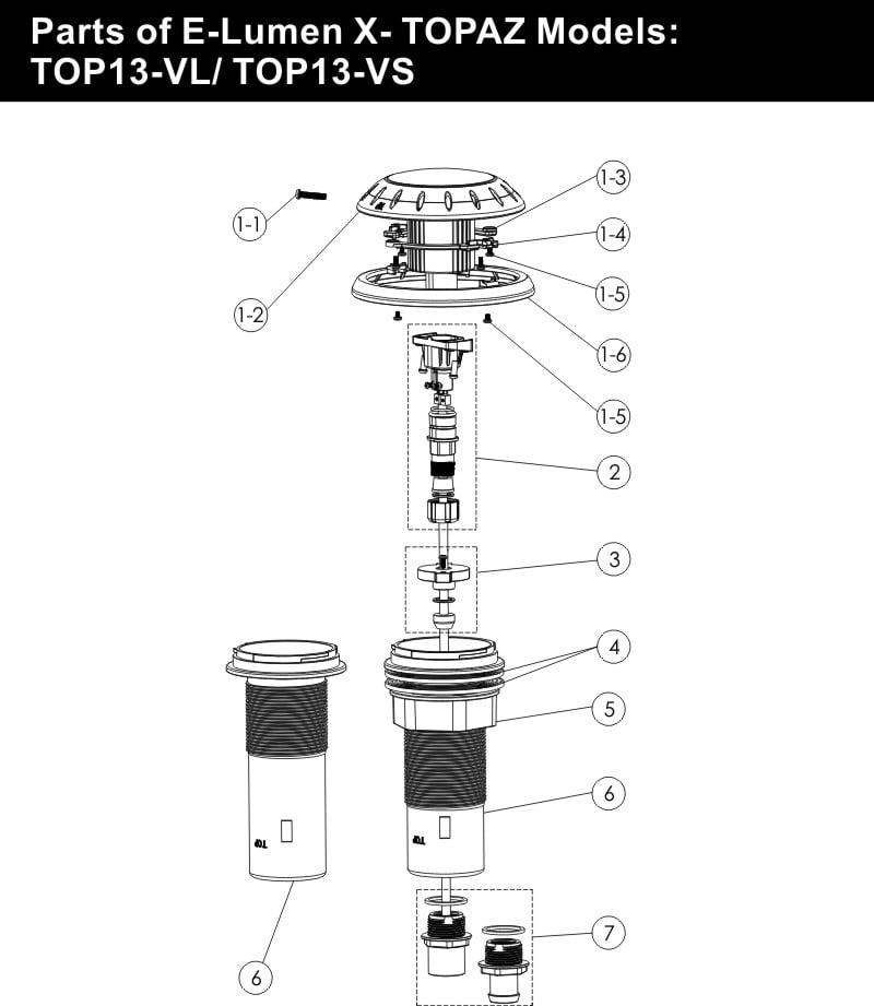 Despiece Emaux E-Lumen X Topaz · TOP13-VL TOP13-VS