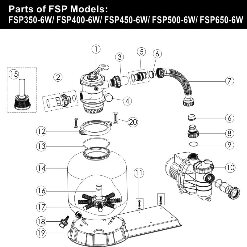 Despiece Emaux Serie FSP · FSP350 6W FSP650 6W