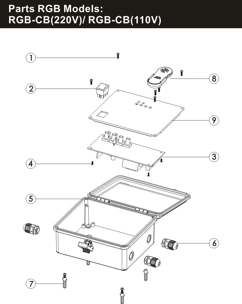 Despiece Emaux Cajas de control de iluminación