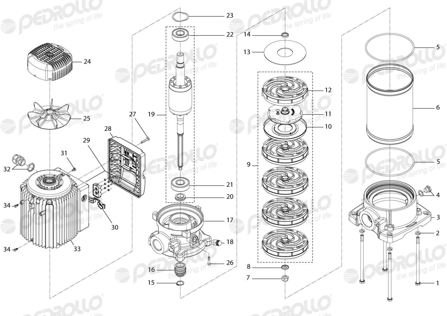 Despiece de la Pedrollo MK 5/5