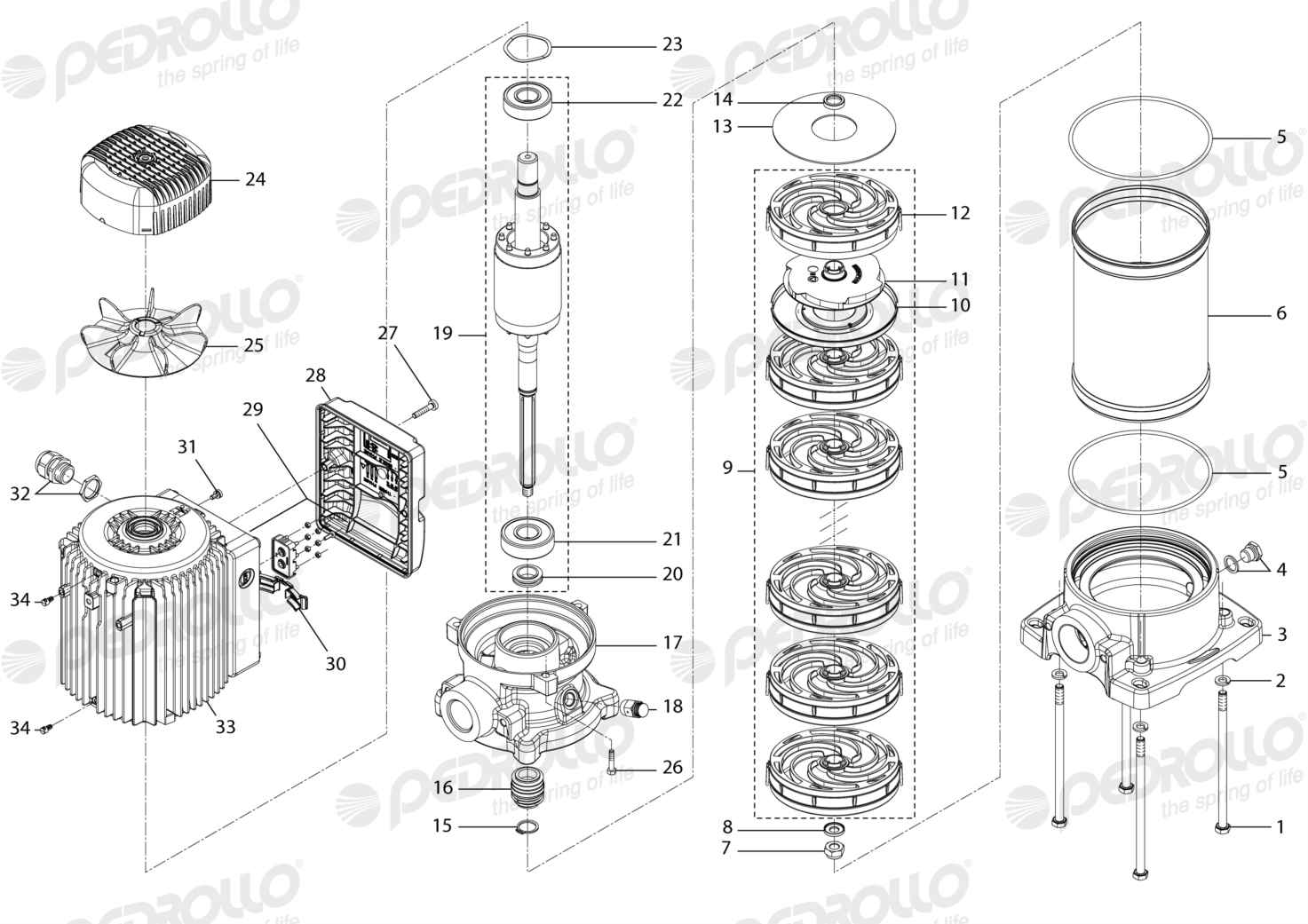 Despiece de la Pedrollo MK 5/7