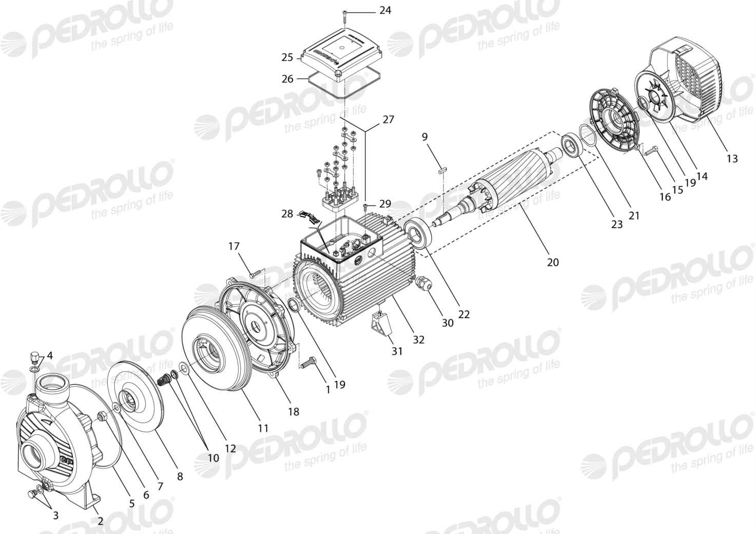 Despiece de la Pedrollo CP 700A