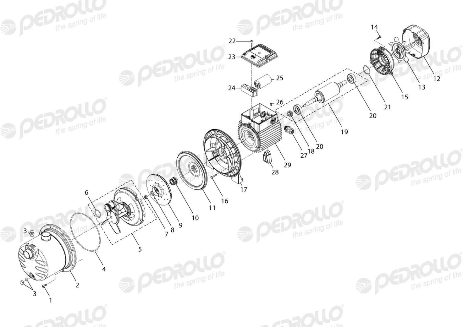 Despiece de la Pedrollo FUTURE JETm 2C-ST