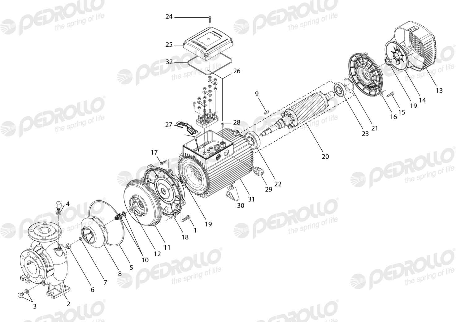 Despiece de la Pedrollo F 65/125C-I