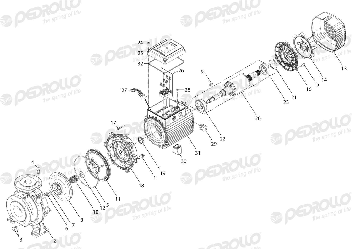 Despiece de la Pedrollo F 40/160A